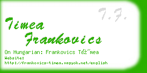 timea frankovics business card